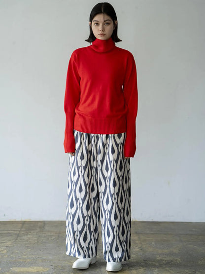 manon "BATIK PRINT EASY WIDE PANTS"