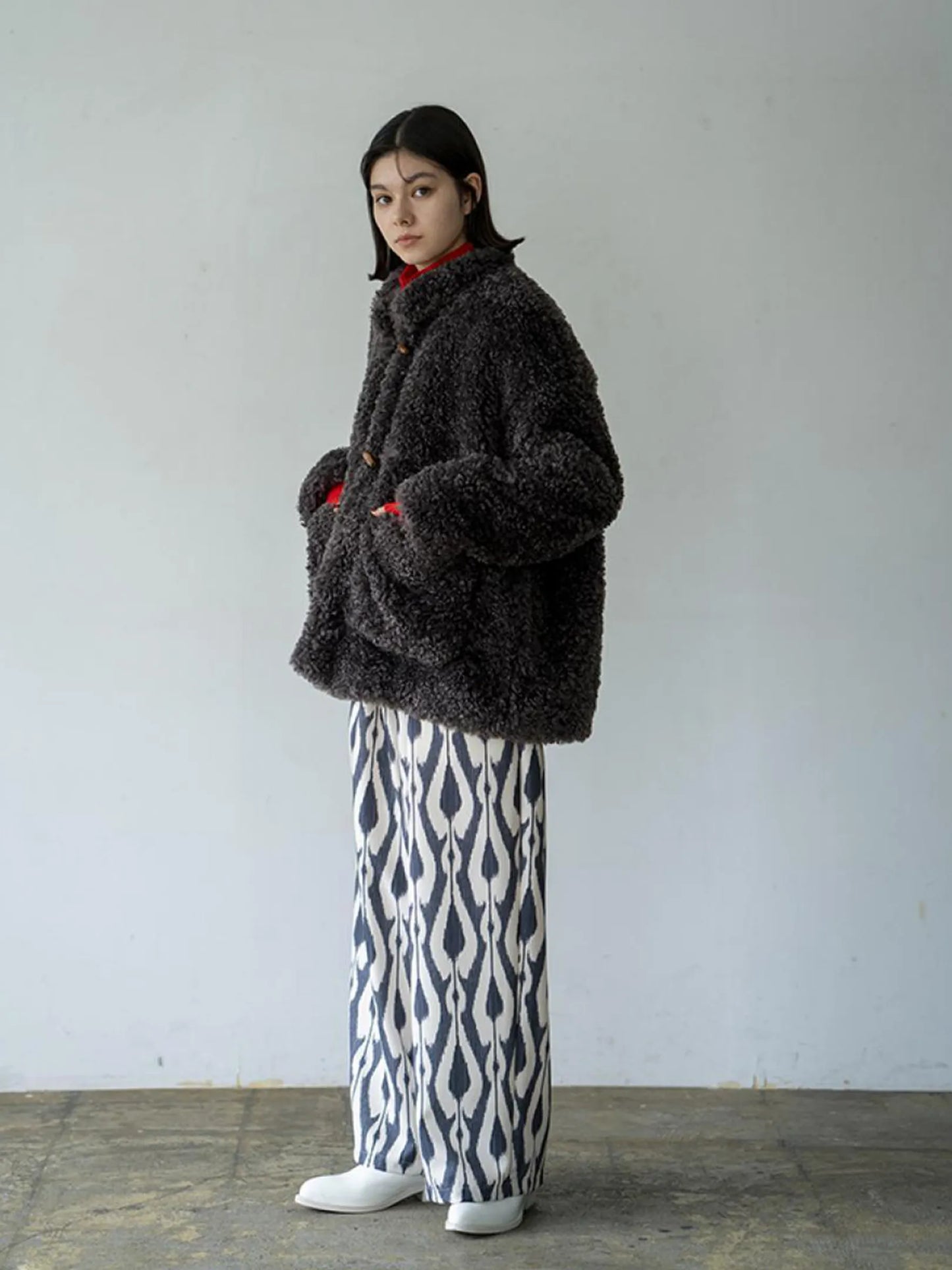 manon "BATIK PRINT EASY WIDE PANTS"