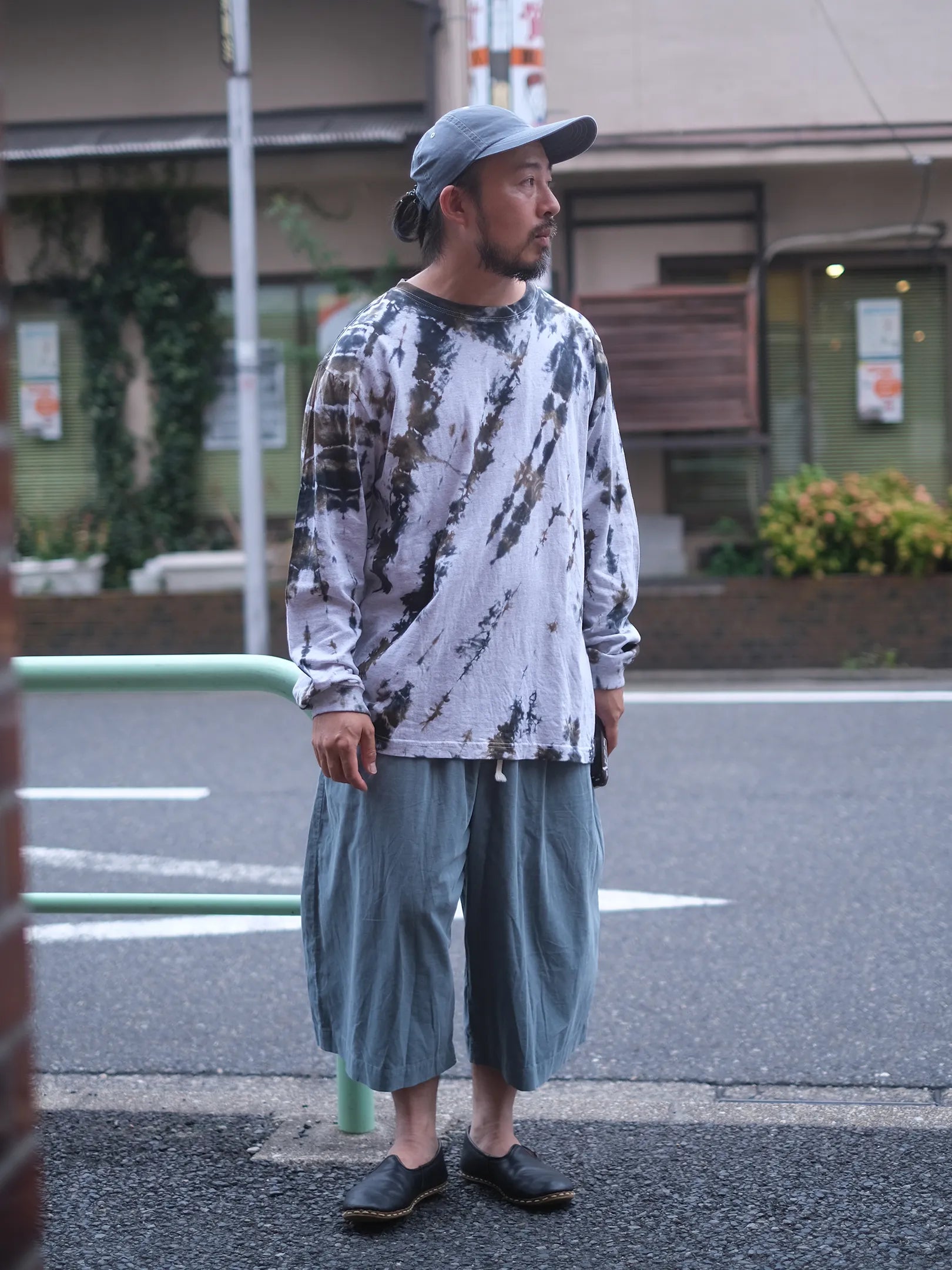 Panio 　"L/S Tee-HAND DYED(A)"