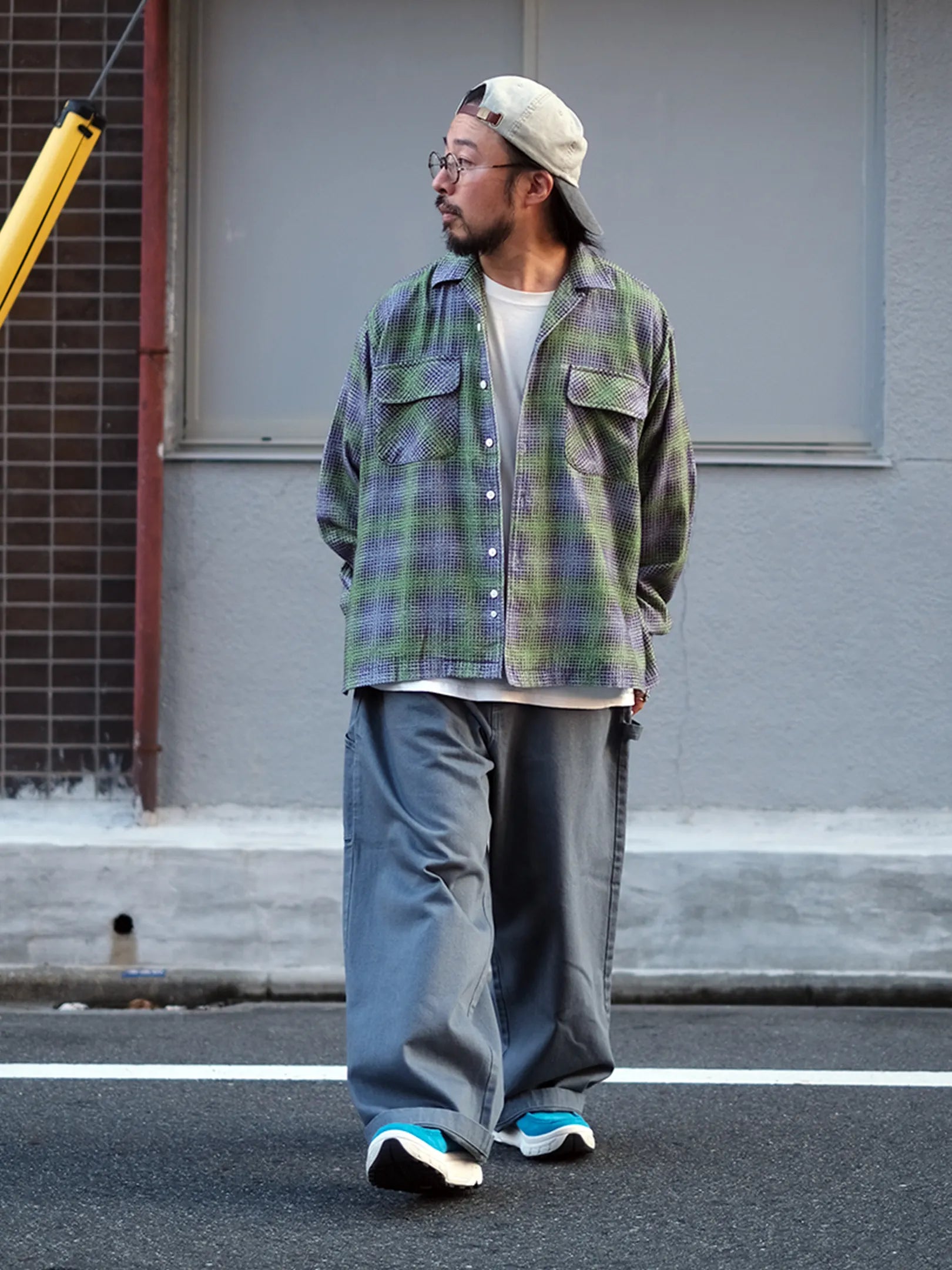 SEDAN ALL-PURPOSE "Printed Plaid Flannel Open Collar Shirt"