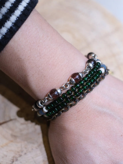 MEXICAN SILVER×AMETHST BRACELET(18cm)