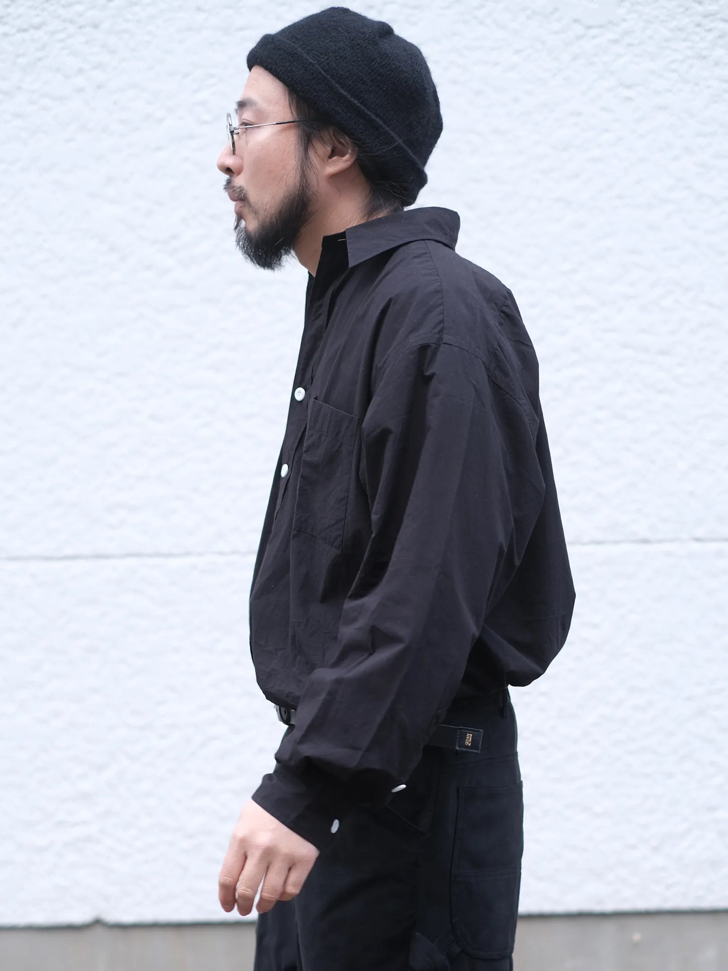 SOWBOW "蒼氓シャツ/G ROUND BOTTOM RC SHIRT(COTTON/SILK)"