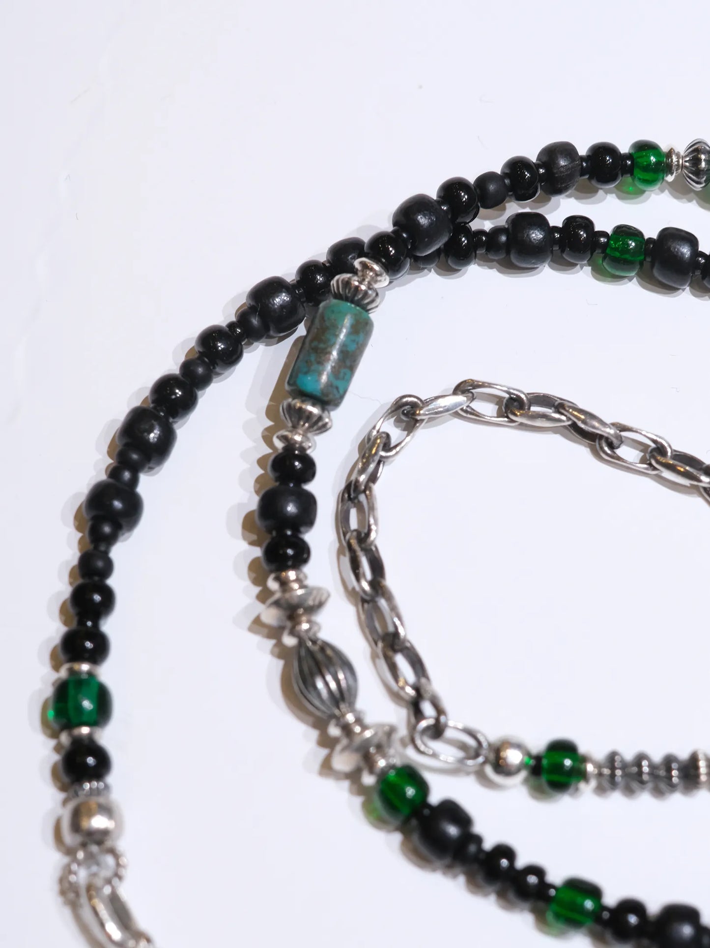 MEL×Panio "2way Necklace(BLACK×GREEN,B)"