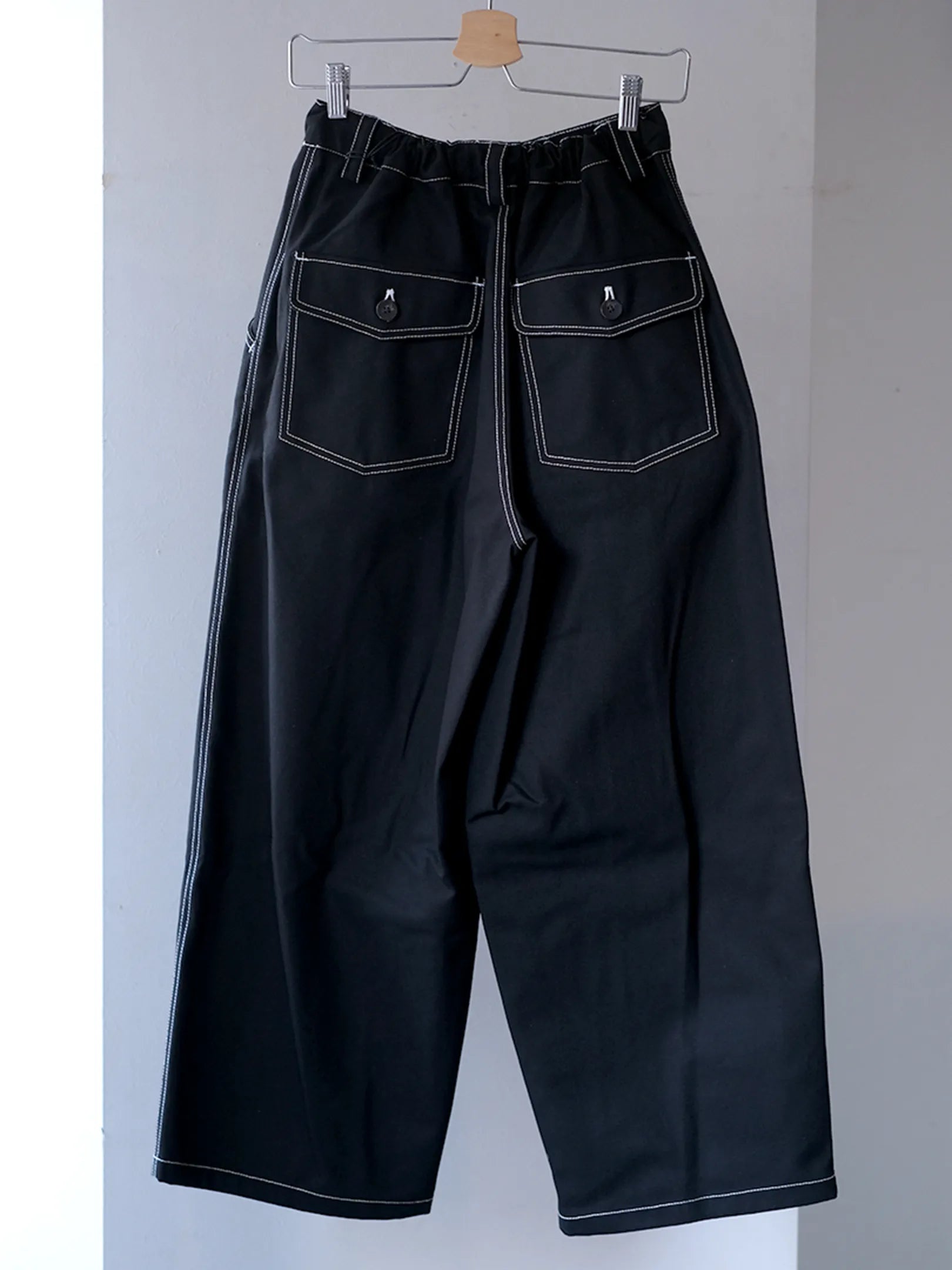 manon "VINTAGE SERGE THREE TUCK WIDE PANTS"