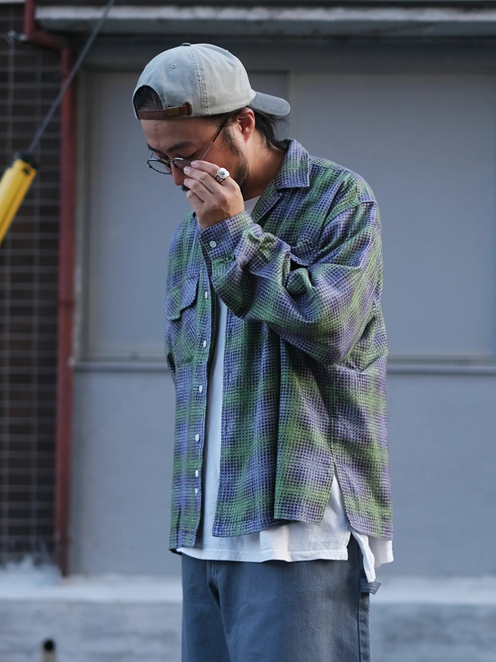 SEDAN ALL-PURPOSE "Printed Plaid Flannel Open Collar Shirt"