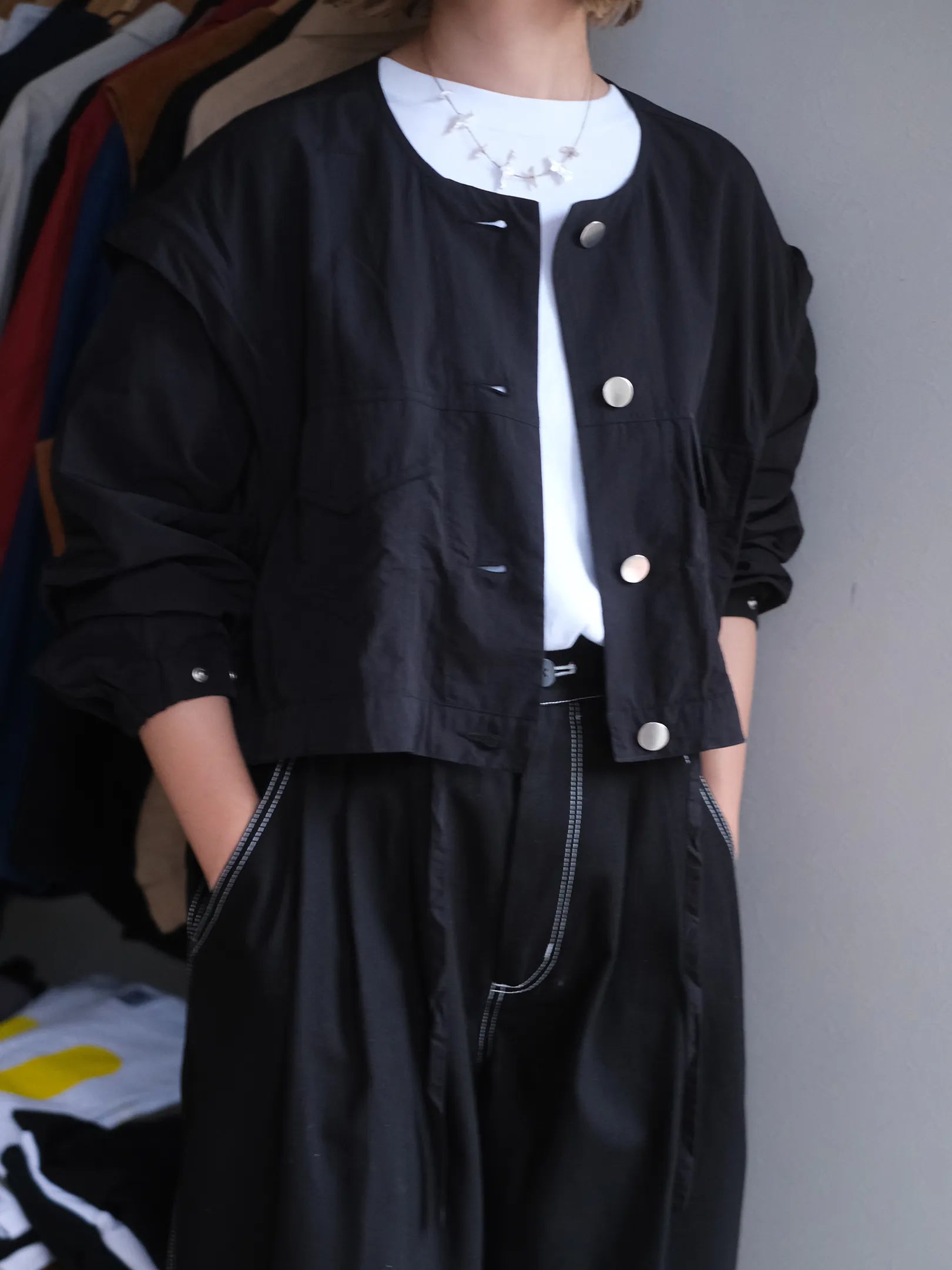 ANTHOM "ナイロン ミリタリー袖取り外しアウター"