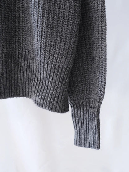 manon "LOW GAUGE HIGH NECK OVER KNIT(2colors)"