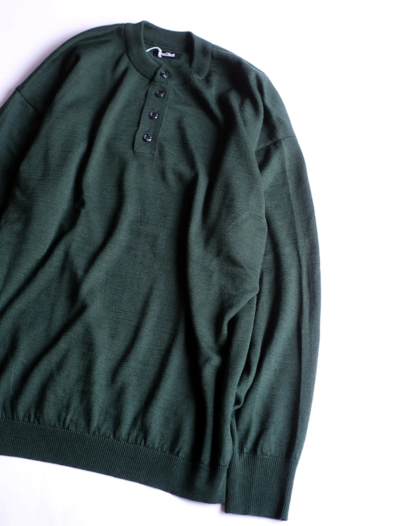 maillot mature "Boundary Henley Sweater(2colors)"