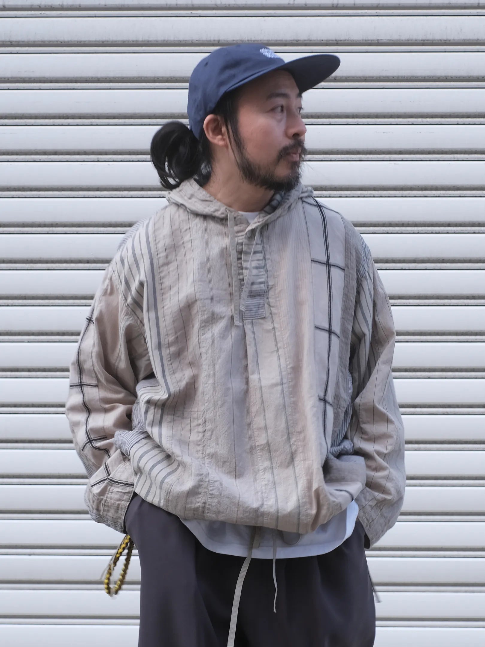 ARTE POVERA "ストライプMIXMIX フードSH"