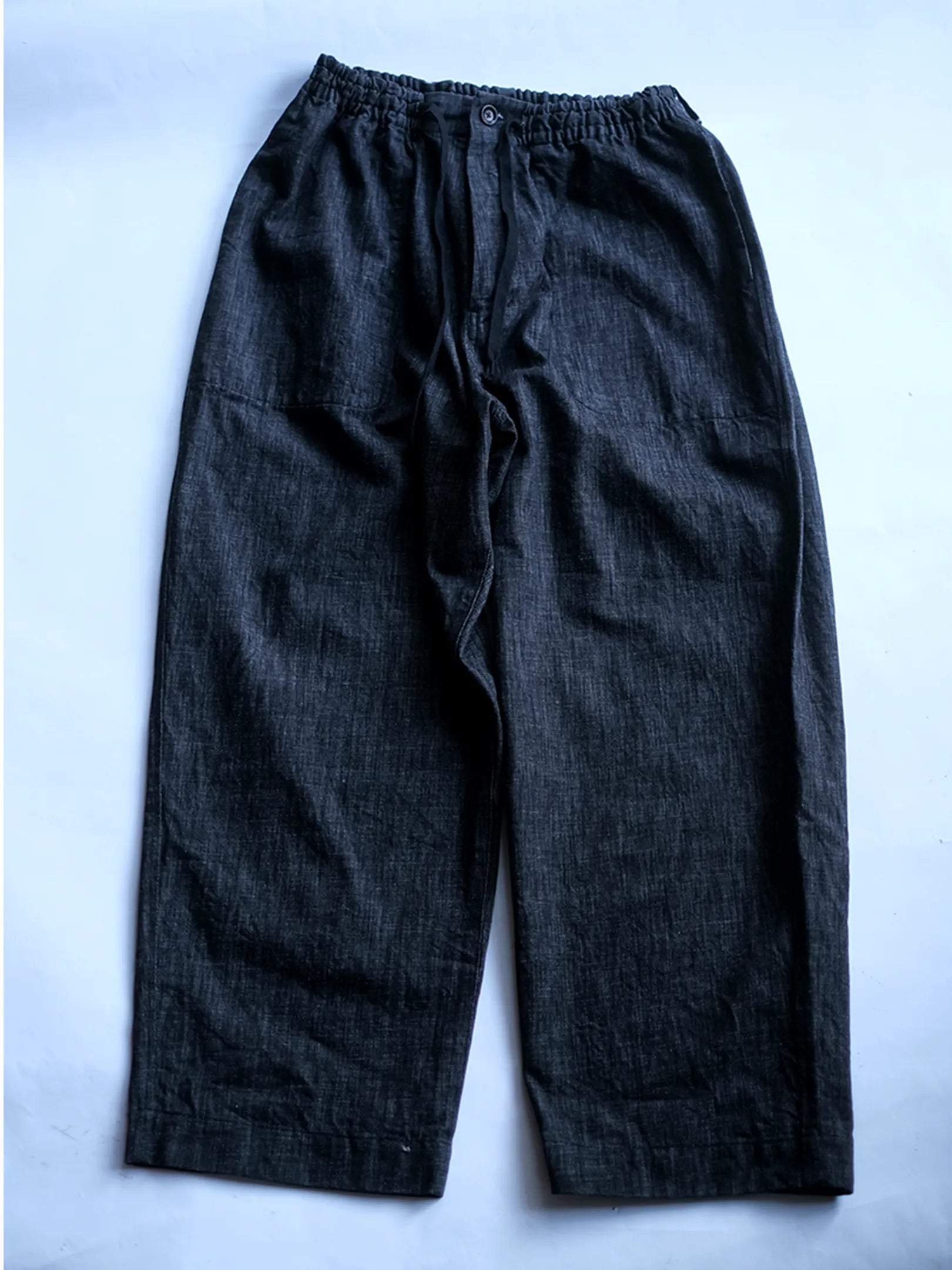 SOWBOW "蒼氓EZパンツ-WIDE-(9oz BLACK DENIM)"