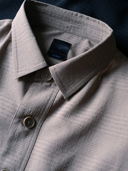 maillot  "shadow  check s/s big shirt(2colors)"