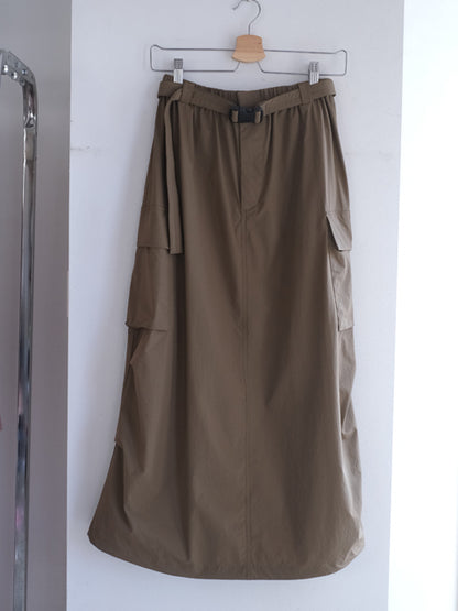 Kha:ki "AIR RIP CARGO SKIRT(2colors)"