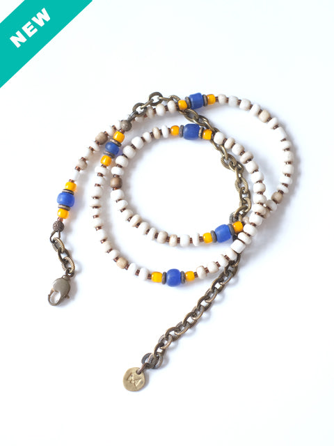 MEL "2way Necklace(WHITE/BLUE)"