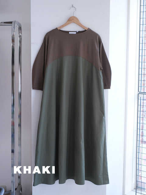 Kha:ki "OVAL SLEEVE DRESS(2colors)"