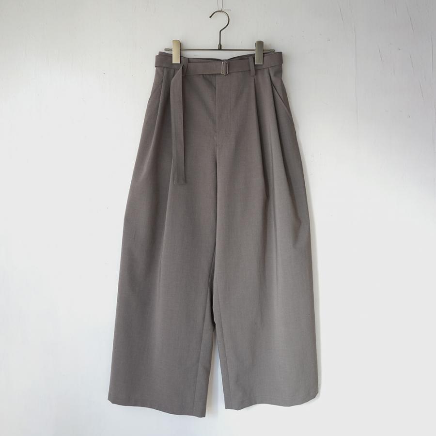manon "TAFFETA TWO TUCK WIDE PANTS"(2colors)