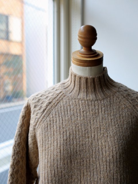 manon ”HI NECK WAFFLE KNIT”