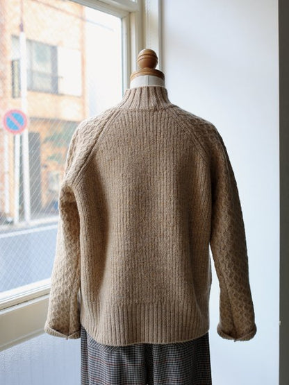 manon ”HI NECK WAFFLE KNIT”