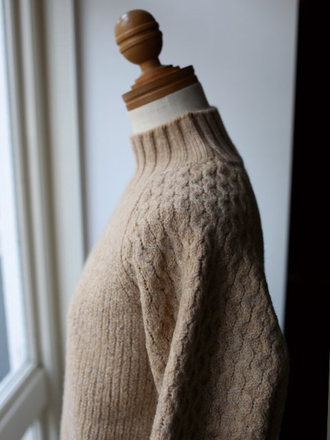 manon ”HI NECK WAFFLE KNIT”