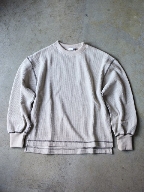 manon ”BANNER WAFFLE LONG SLEEVE TEE”