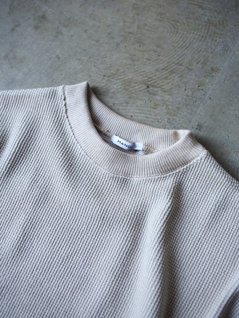 manon ”BANNER WAFFLE LONG SLEEVE TEE”