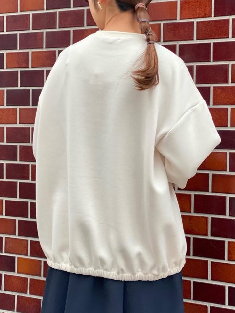 manon "CARDBOARD GATHER SLEEVE BALOON TEE"