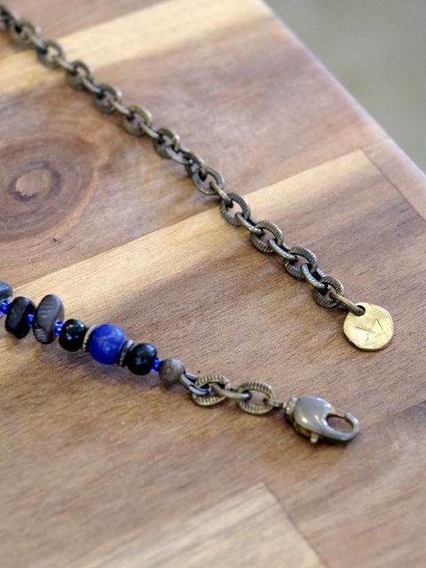 MEL. "2way Necklace(Buffalo horn BLACK x BLUE)"